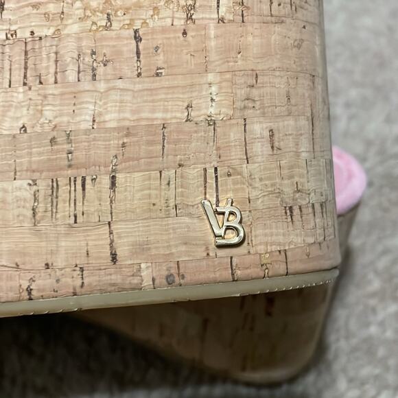 Veronica Beard Thong Platform Wedge Pink Suede 8.5 - Picture 6 of 10